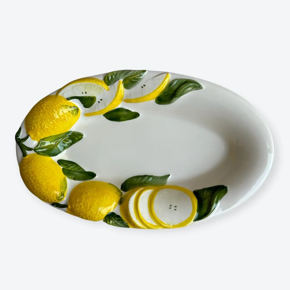 Italian Handmade Small Oval Lemon Dish